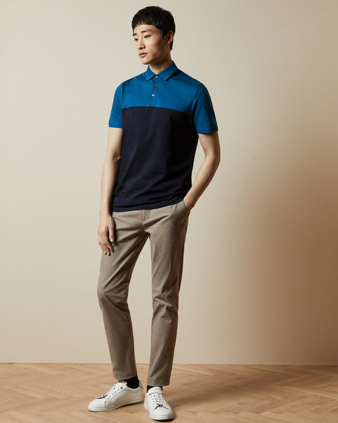 <P>Sleeved Blocked Colour Polo</P>